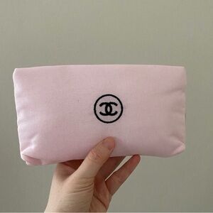Brand New Chanel Pink Padded Beauty Makeup Cosmetic Bag